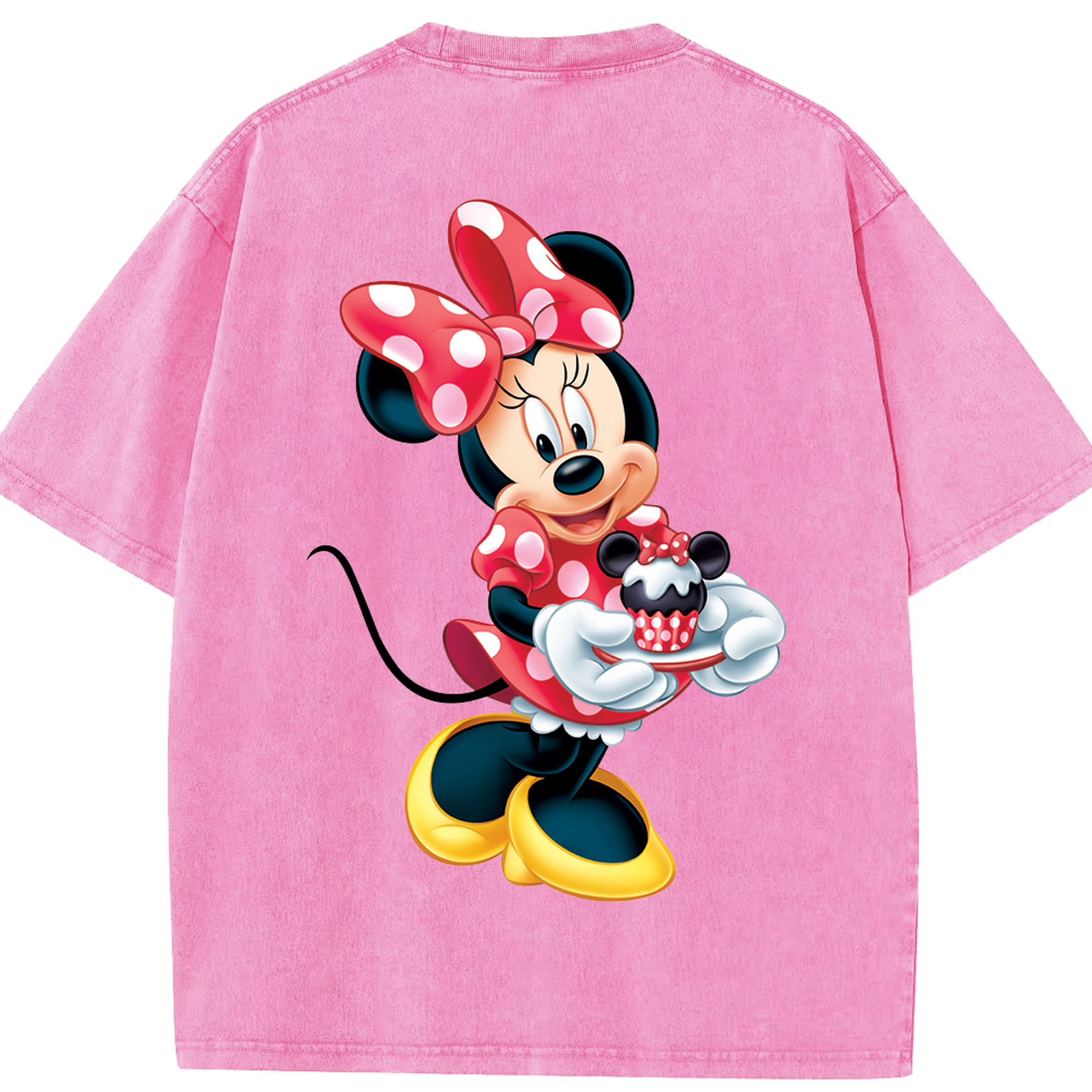 （画像用） ミッキーマウス Mickey Mouse 綿100% ヴィンテージ風 半袖Tシャツ（背面プリント）